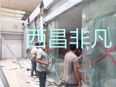 凉山彝族自治州西昌市卷烟厂玻璃自动感应门